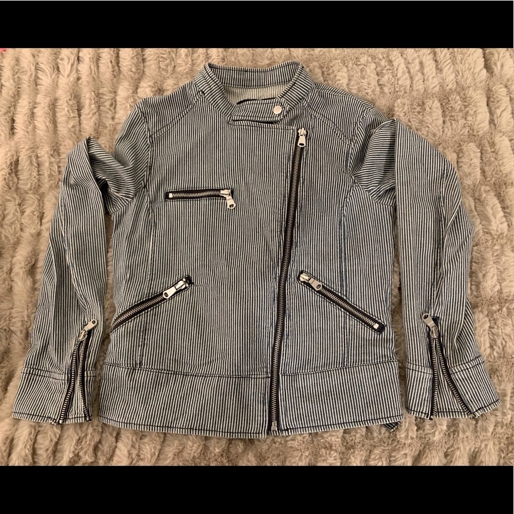 BANANA REPUBLIC petite striped jacket size XS